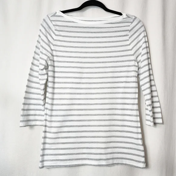 A New Day * Black & White Stripe 3/4 Sleeve Top* NWT * Multiple Sizes * - Picture 8 of 9
